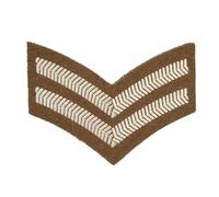 2 Bar Chevrons Corporal Small Arms School Corps Service Stripe - British Army Badge