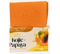 2 Bars Premium Kojic Acid & Papaya Soap 80g Each - Brightening Exfoliating Cleansing Bar, Even Skin Tone & Radiance Boosting Face & Body Soap