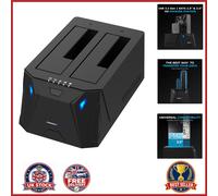2 Bay Hard Drive Docking Station with 5 Gbps Data Transfer for PC/Mac/Linux