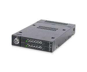 2 Bay ICY DOCK MB834M2K-B ToughArmor, Rugged Full Metal, 2x M.2 NVMe SSD Mobile