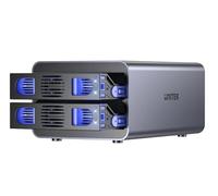 2-Bay USB-C RAID External Hard Drive Enclosure, 40TB Support (2×20TB), 10Gbps USB-C, RAID 0/1/JBOD/PM, Aluminium Housing, Built-in Cooling Fan, LED Indicators, for 2.5"/3.5" SATA SSD/HDD