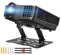 2-Be-Best Adjustable Projector Stand, 3-in-1 Desk / Wall / Ceiling Mount with 180° Dual-Axis Rotation, Carbon Steel Desktop Projector Mount, Universal 1/4" Screw, Compatible with Most Projectors