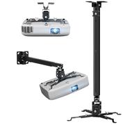 2-Be-Best Upgraded Long Projector Mount Height 25-39"/ 63-100CM Projector Ceiling Mount Adjustable Projectors Mounts for Ceiling Black