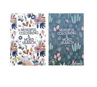2 Beautiful,Mindful Adult Colouring and Word Search Books- Relaxing and Therapautic.