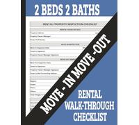2 Beds 2 Baths Move-in Move-out Rental Walk-Through Checklist: 120-Page 8.5” x 11” Rental Property Inspection Logbook | The Ultimate Book for Tenant ... | 2 Bed 2 Bath, Basement & Home Rentals