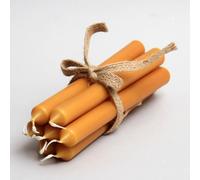 2 Beeswax Taper Candles 7" (180mm) - Hand-Dipped, Bundle of 1 Pair, Over 8.5 Hours Burn Time, Air-Purifying, Dripless, Natural Light for Home, Events, and Relaxation - Illuminate Your Life