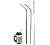 2 Big Gulp 11.5" JUMBO Stainless Steel Straw for 64 oz LONG Drinking Wide Insulated Whirley Travel Mug 7-11 Truck Stop Cup