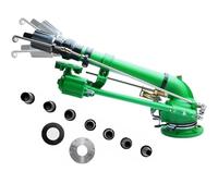2" Big Rain Gun Sprinkler With 360° Rotary Large-Area Watering, Adjustable Impact Spray And Nozzle Kit For Farm Irrigation Garden Lawn And Industrial Dust Removal Applications