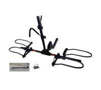 2-Bike Platform Hitch Rack, 180 LB Capacity Heavy-Duty Carrier with Q235 Frame, Folding Design for Cars/SUVs, Fits Vehicles, Fits Up to 5.5'' Tires, Includes Straps, Safety Lock, Reflectors