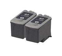 2 Black PerfectPrint Compatible Ink Cartridge Replace PG-40 For Canon iP1200 iP1300 iP1600 iP1700 iP1800 iP2600 iP1900 iP2200 iP2500 MP150 MP170 MP160 MP180 MP460 MP140 MP190 MP210 MP220 MP450 MP450x MP470 MX300 MX310 Printers