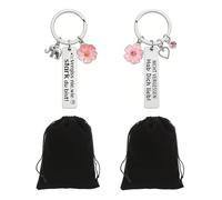 2 Blessing Keychains, German Stainless Steel Keychains, Holiday Blessing Gifts, Suitable for Mothers, Sisters, Colleagues, Friends, Etc.