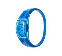 2 Blue Coloured Sound Activated LED Bracelets Glowing Voice Control Wristband LED Light Up Flashing Adult Party Men Women Music Rave Accessories LED Wrist Bands For Event Glow Dark Bracelet