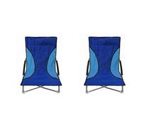 Kandy Toys 2 Blue Nalu Folding Low Seat Beach Chairs Kandy Toys Multicolor