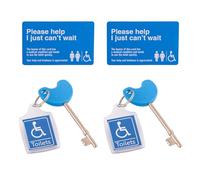 2 Blue Radar Key with 2 Key Ring and 2 Access Card - with Just Can't Wait' Card