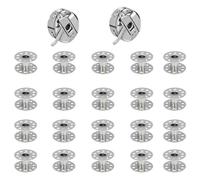 2 Bobbin Case and 20 Metal Bobbins Bobbins,Will Fit Singer, Brother, Janome, Toyota, New Home & More Domestic Sewing Machine Accessories