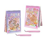 2 Book 20 Sets DIY 3D Sticker Scene with Tweezer,Fun Cute DIY 3D House Stickers Therapy for Adults Kids Relief Stress Pass The Time,Make Your Own Mini Shop Bakery Fruits Shop