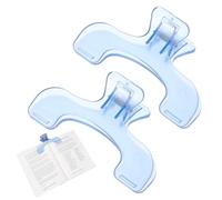 2 Book Clips, Book Opener Accessories, Transparent Blue Book Page Clips, Book Page Holder, Multifunctional Practical Book Clips, Portable Reading Page Holder, Suitable for Most Books, Office Supplies