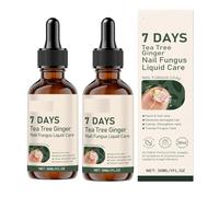 2 Bottles 7 Days Tea Tree Ginger Treatment Serum for Toenail, Moisturize the Cuticle & Strengthen Nails and Helps Nails Healthy Grow 2floz