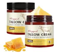 2 Bottles Beef Tallow Skin Care, 120g Beef Tallow and Honey Cream, Deep Moisturiser Cream for Face & Body, Hydration Nourishment Fast-Absorbing
