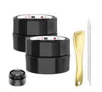 2 Bottles of Nail Gel Glue,Uv Nail Glue,Solid Nail Glue Gel,with 1 Digging Spoon and 1 Dot Drill Pen,Firmly Adhered,Suitable for Acrylic Nails,Nail Art Enthusiasts and Professional Nail Salons