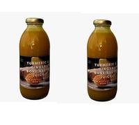 2 Bottles of our UNIQUE Premium Bone Broth Turmeric & Ginger Juice | 500ml | 10 servings | NO ADDED SALT or SUGAR Gluten FREE | 100% Natural