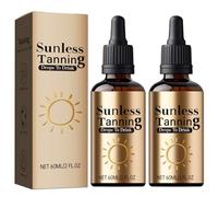 2 Bottles Sunless Tanning Drops, 60ML Drinkable Tanning Drops for Face and Body Naturally Boost Melanin for Men and Women to Enhance the Natural Skin Tone