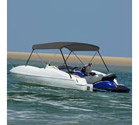 2-Bow Bimini Top Anthracite Boat Cover 150 x 120 x 110 cm UV and Waterproof with Aluminium Frame and Rustproof Stainless Steel for Inflatable Boat, Motor Boat, Sailing Boat, Yacht