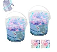 2 Box 5 In1 Laundry Detergent Pods With Scented And Fabric Softener Beads, Long-lasting Freshness, Deep Cleaning Detergent Pods For Washing Machine And All Fabrics Colors
