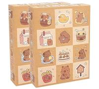 2 Box Christmas Advent Calendar 2025 Capybara Theme 24 Days Countdown Calendar with Mini Capybara Toys Bracelet Necklace Hairpin Xmas Gifts for Kids Girls Boys