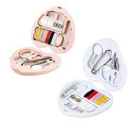 2 Boxes Mini Sewing Kit Portable Emergency Sewing Repair Kit Foldable Needle and Thread Kit with Plastic Storage Case for Travel Business Trips School Camping