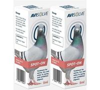 2 BOXES - Naqua AviSolve mite treatment for pigeons birds - Ivermectin 0.35% - 5ml - VET STRENGTH - Spot-on. Also kills lice, fleas & ticks. Vet strength bird medicine.
