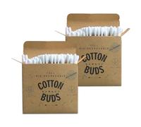 2 Boxes of 200 Bamboo Cotton Swabs, Plastic Free, Portable, Biodegradable, Eco-Friendly and Renewable Resources.