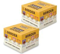 2 Boxes of Border Mini Pack Biscuits - Assorted Luxury Biscuit Collection (48 Snack Packs) | Individually Wrapped | Ideal for Sharing, Gifting & Office Snacks