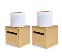 2 Boxes of Clear Plastic Wrap Film for Tattoo, Eyebrow Embroidery and Lip Tattoo, Transparent Preservative Cover with a Metal Edge for Easy Tearing 42mm x 200m