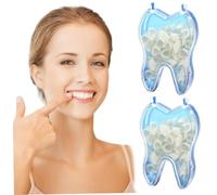 2 Boxes Tooth Repair Kit, 100PCS Resin Tooth Caps for Broken Temporary Use Cap Includes Anterior Front & Molar Posterior 50 of Each.