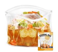 2×Brining Bags,Extra Large Brine Bags for Turkey Thickened Brining Bag with 2 Clips,Holds Up to 35lb for Turkey,Chicken, Beef-26"×22
