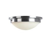 Loops 2 Bulb Flush Light Low Ceiling Polished Chrome LED E27 60W Bulb Loops Multicolor