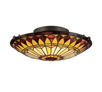 2 Bulb Flush Light Low Ceiling Vintage Bronze LED E27 75W Bulb