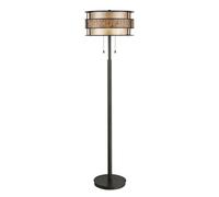 Loops 2 Bulb Free Standing Floor Lamp Renaissance Copper LED E27 60W Bulb Loops Copper