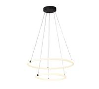2 Bulbs LED Opal Tube Rings Dining Area Living Room Ceiling Halls Pendant Light