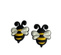 2 Bumble Bee Shoe Charms For Crocs & Jibbitz Wristbands