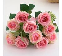 2 Bunches Artificial Roses, Fake Little Roses Flowers with Stems, Faux Mini Rose Bouquet with 20 Heads for Wedding Centerpieces, Bridal Shower, Home Table Decor, Party, Garden, DIY Floral Arrangements