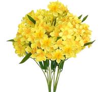 2 Bunches Of 48cm Silk Narcissus For Home, Office, Wedding & Party Decor, Perfect For Diy Flower Arrangements