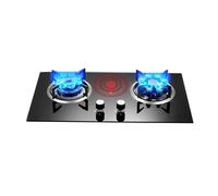 2 Burner Camping Stove,5.2KW 9-Cavity High-fire Wok Burner,Portable Propane Gas Cooktop with Regulator and Hose,for Backyard Picnic Use(LPG)