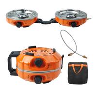 2 Burner Camping Stove Portable Folding Camp Stove with Adjustable Burners & Piezo Ignition Dual Gas Stoves for Tailgating, Camping, BBQ