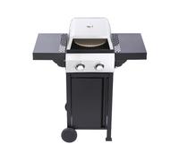 2 Burner Gas BBQ Grill or Pizza Oven with Foldable Tables & Thermometer