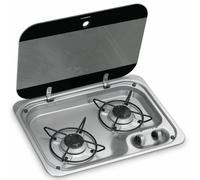 2 BURNER HOB DOMETIC CRAMER HBG 2335 GLASS LIDDED MOTORHOME CARAVAN CAMPERVAN