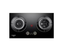 2 Burners Natural Gas and Propane Stove,5.2kW Double Nine-cavity Timer Gas Stove, 180-minute Timer,for Restaurant Home(NG)