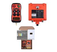 2-Button 220V AC Wireless Crane Remote Control Industrial Radio Controller for Electric Chain Hoist Overhead Bridge Lifting Crane Transmitter and Receiver