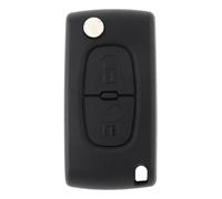 2 Button Black Car Replacement Flip Folding Key Case No Chip With Uncut Blade For Peugeot 207 307 308 407